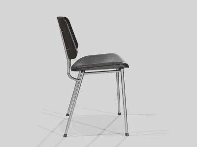 Soborg Metal Base-Model 3061-black lacquered and chrome Low-poly 3D model