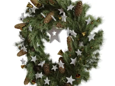 Christmas wreath 4 3D model
