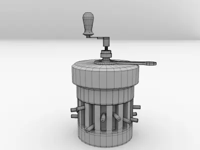 Curta coffee grinder 3D model