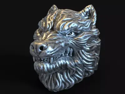 ring jewelry wolf vol1  3D print model