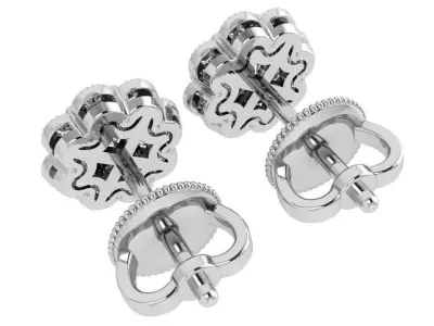 Flower Stud Earring 4701 3D print model
