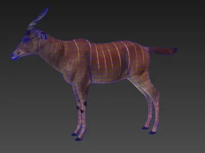 antelope Low-poly 3D model