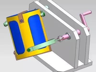 HAND OPERATED TUMBLER MIXER 3D CAD MODEL 3D model