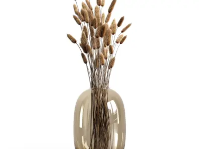 A bouquet of lagurus 3D model