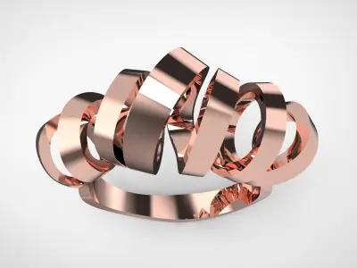 Fashion Ring 3D print model