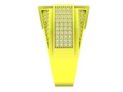 A4549 Luxury Diamond Cross Men Ring 3D print model