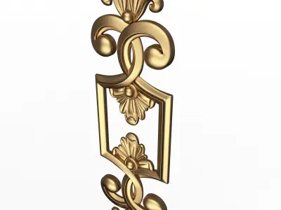 Carved Decor Furniture 04 Low-poly 3D model