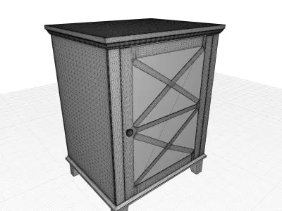 Bridwell Door Accent Cabinet 3D model