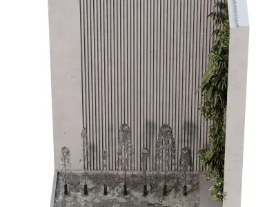  vertical plant with Fountain set 651 3D model