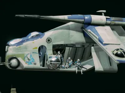 Low Altitude Assault Transport- Diorama Free low-poly 3D model