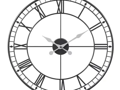 WALL CLOCK BLACK 3D model