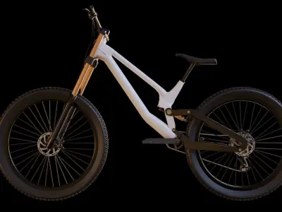 Mountain Bike MTB bicycle 3D model Low-poly 3D model