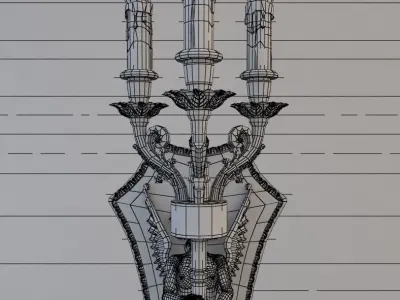 Winged Victory Bronze Wall Sconce 3D model