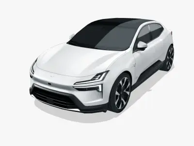 Polestar 4 2024 Low-poly 3D model