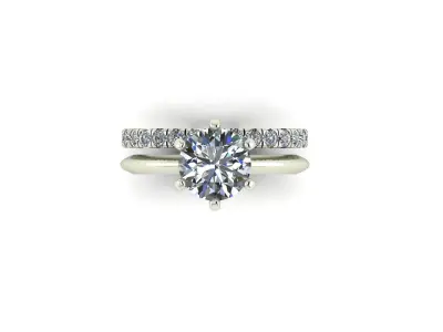 Matching Women Diamond Rings R7 3D print model
