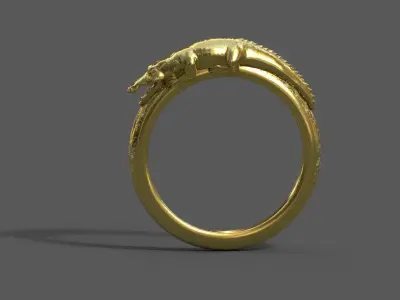 High-Quality 3D Ring Model Low-poly 3D model 9