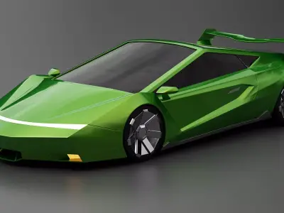 self-made racing car model 3D model