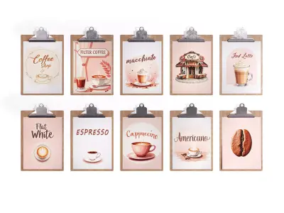  Menu for a coffee shop 3D model