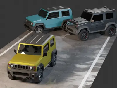 Suzuki Jimny Low-poly 3D model