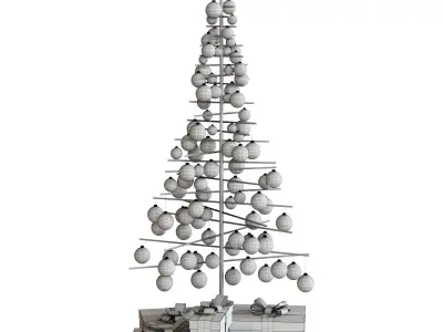 Low poly Christmas Tree With Eco Style 3D model