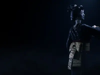 Merciless Geisha - Rigged and Animated Low-poly 3D model