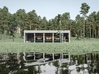 Luxury Restaurant Scene 3D model 3D model