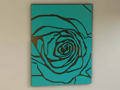 panel flower Low-poly 3D model