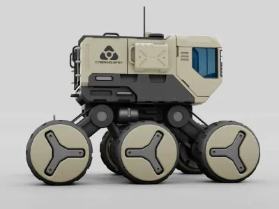 LUNA ROVER RIGGED 3D model