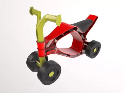 Kids Four Wheel Cycle 3D Model VR Low-poly 3D model