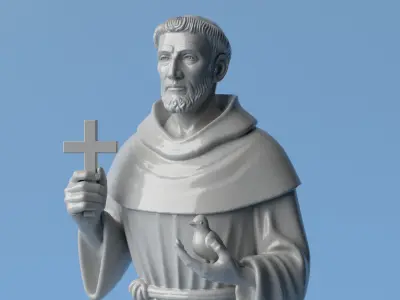 Saint Francis  The Humble Guardian Bust 3D print model