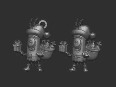 christmas decor planton baserelife 3D print model