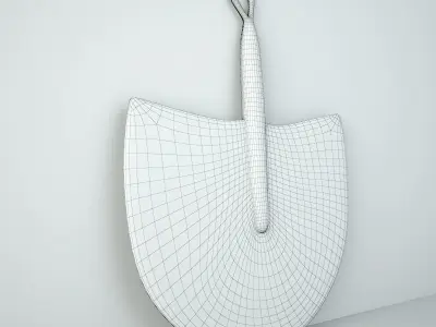 African Handwoven Fan 31 3D model
