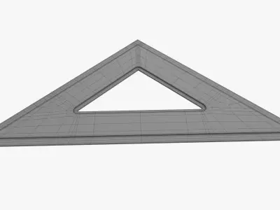 Ruler three-sided 02 3D model