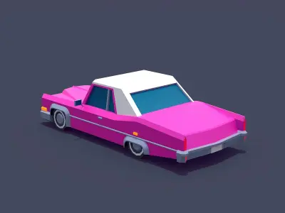 Cadillac Coupe deVille Low-poly 3D model