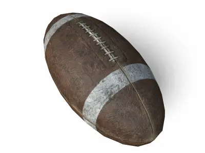 Rugby Low Poly PBR Model american football 3D model