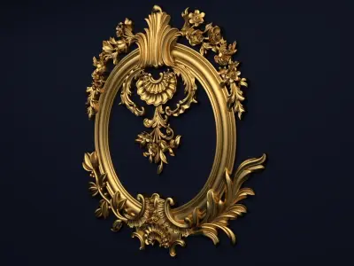 Classic decor ornament v-3D model 26 3D model
