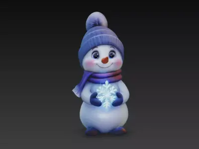 Christmas Creations - Stylised Cute Holiday Snowman 3D print model