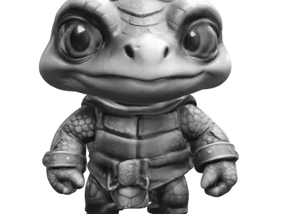 Turtle Warrior  Low-poly 3D model