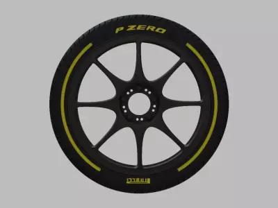 Miniature Konig Lockout Rim and Tire - 3D Print - No Textures 3D print model