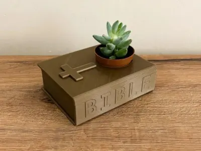 Bible Planter - Succulent Planter - Religious Christians  3D model