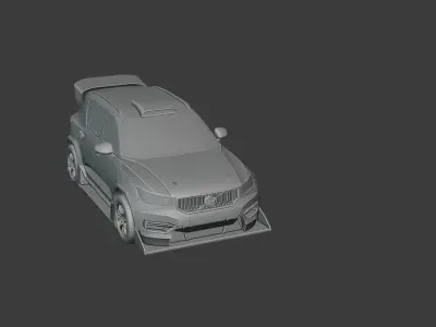Volvo XC40 racing version Low-poly 3D model