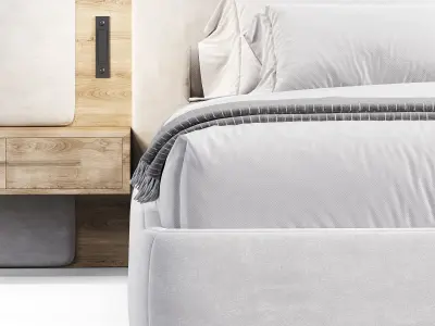 Beacon modern Bed 3D model