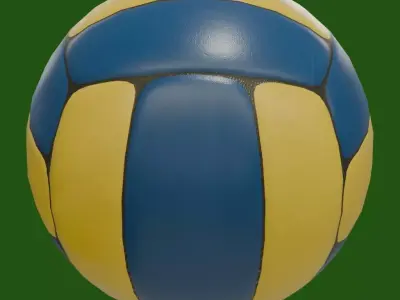 Volleyball ball Low-poly 3D model