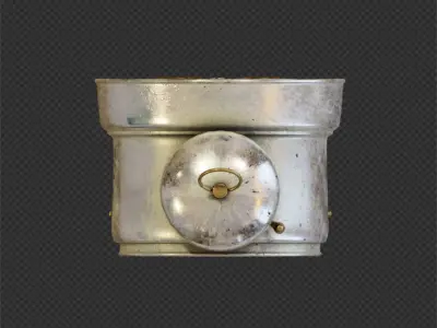 Old alarm clock in vintage style 3D model
