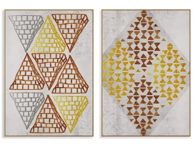 Abstract Painting Frame set 3D model 89