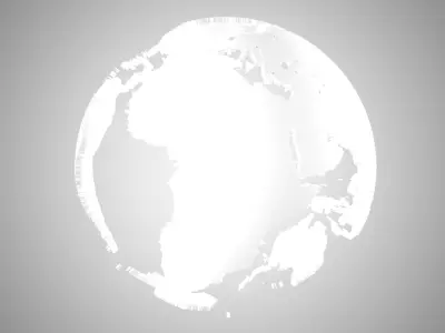 Globe Shell White 3D model