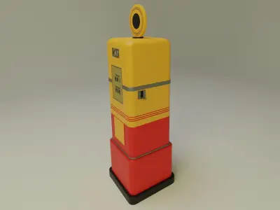 Gas Pump 1940s 3D model