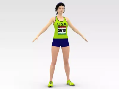 Athlete Runner 3D model