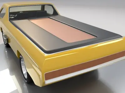 Dodge Deora High Poly and Low Poly 3D model