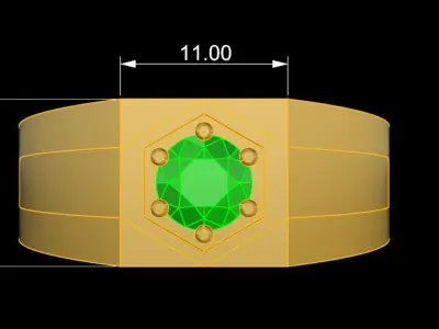 6010 Luxury Diamond Diamond Men Ring  3D print model